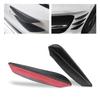 4Pcs Universal ABS Carbon Fiber Car Front Bumper Fins Lip Spoiler Canards Trim Kit