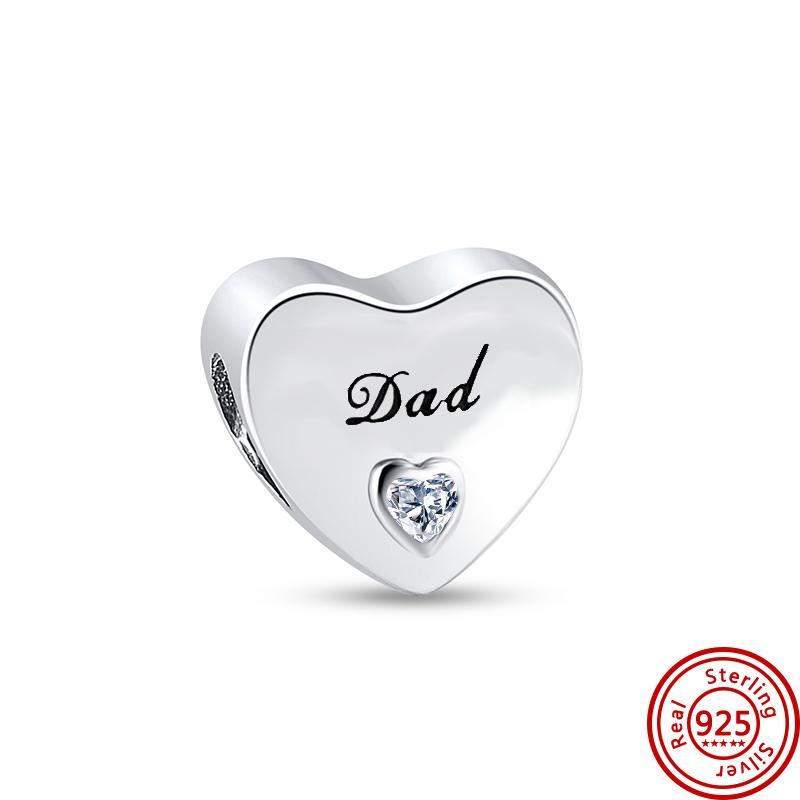 Новый 925 Серебряный Шарм Навсегда Теплый Семья Любовь Мама DIY Бусины Подходит Оригинальные Подвески Браслеты Подарок На День Матери Ювелирные Изделия