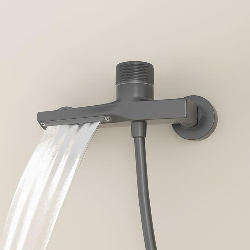 Набор смесителей для ванны «водопад», ручная душевая лейка, настенный латунный смеситель для ванны, смеситель для горячей и холодной воды