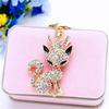 Милая сова Кристальные стразы Кристалл Автомобиль Сумка Ключи Изысканный кулон Мультяшное Модное Животное Брелоки Шарм для сумки