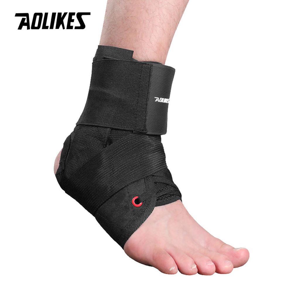 Aolikes 1 шт. Регулируемая Бандаж Спортивный Браслет на Лодыжку Накладка на Лодыжку Поддержка Эластичная Шина Для Защиты Вывихов Защита от Травм
