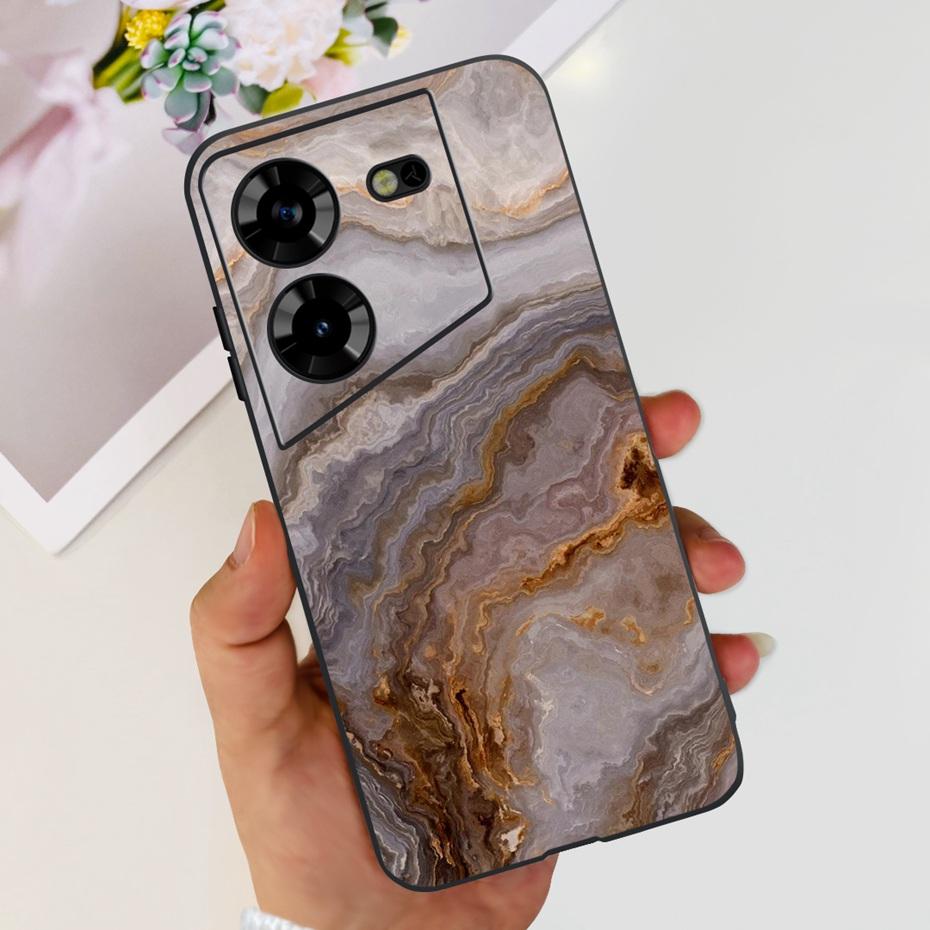 Для Tecno Pova 5 LH7n Чехол для телефона с рисунком «Крутой дракон» Для Tecno Pova5 4G Мягкие ТПУ Черные силиконовые чехлы
