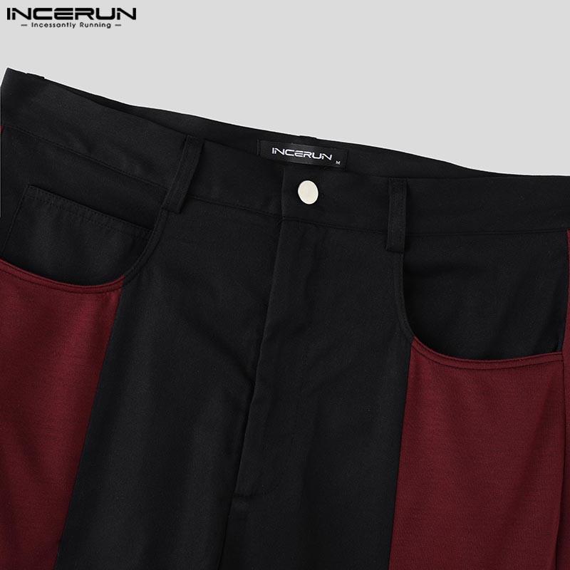 INCERUN Комплекты из двух предметов: мужские укороченные топы с коротким рукавом и длинные повседневные брюки, комплекты карго