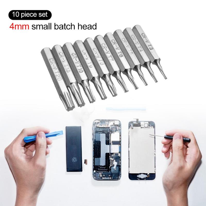 Набор бит для отвертки Torx CR-V 4 мм 50-10 шт. T3 T4 T5 T7 T8 T9 T10 T15 T20 Насадка для отвертки Инструмент для ремонта мобильных телефонов в виде цветка сливы