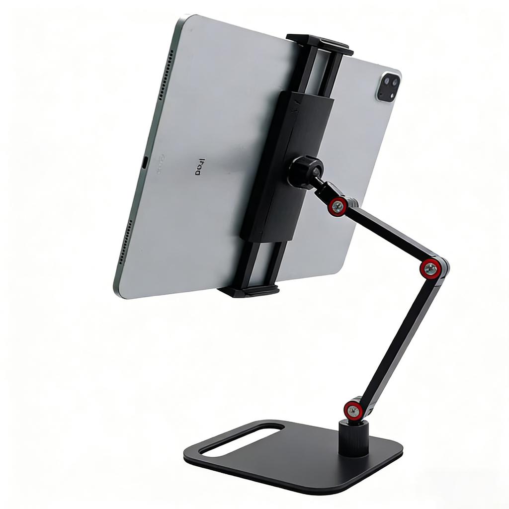 360 Rotation Retractable Lazy Height Adjustable Metallic Foldable Desktop Mobile Phone Holder Stand for Bulk Business Supplies