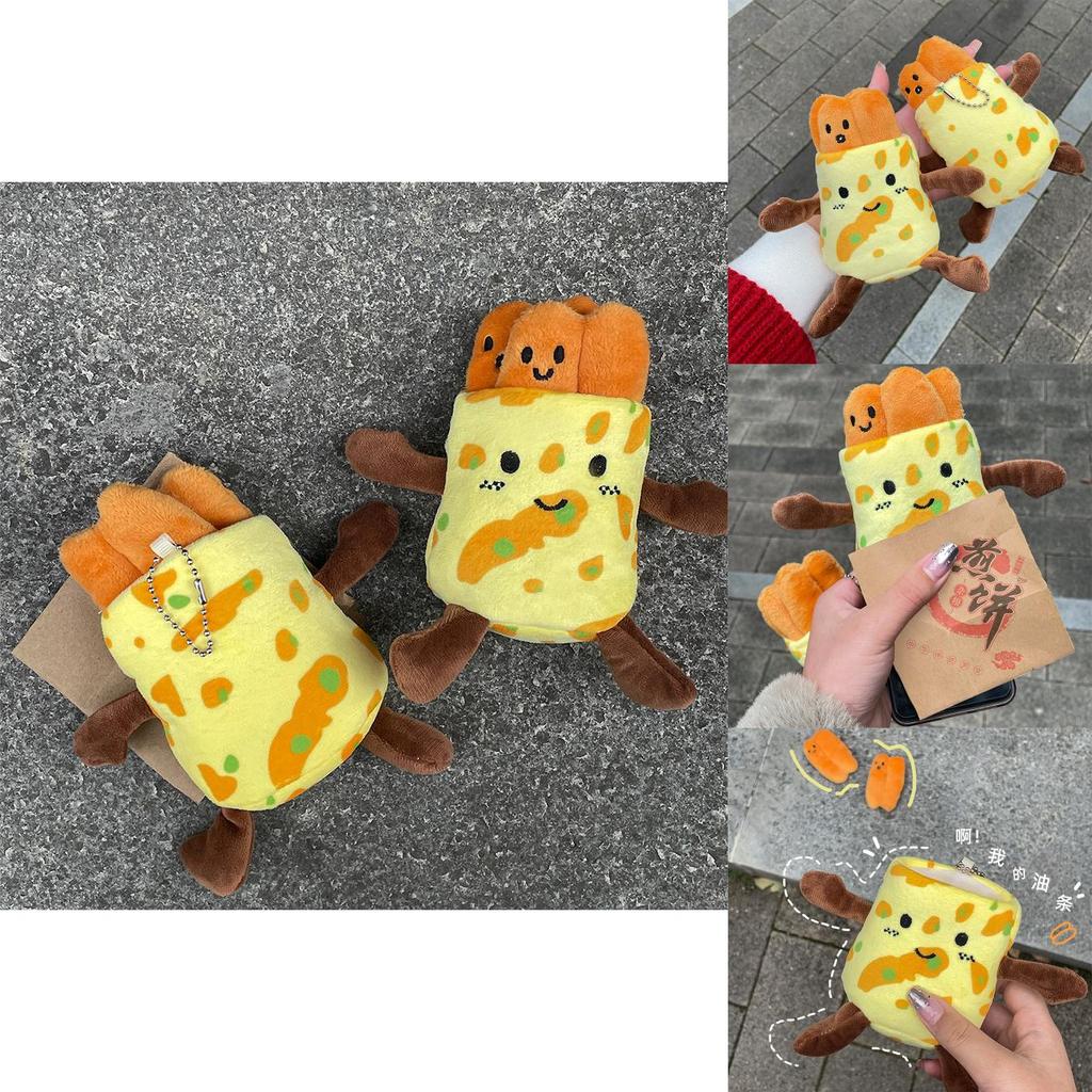 Cute Adorable Pancake Youtiao Plush Doll For Creative Fun Decoration