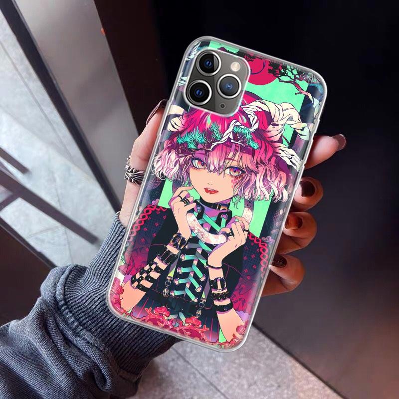 Japanese Style Anime Phone Case For iPhone 17 Air 11 13 Mini 14 15 Plus 16 12 Pro Max 16E SE 7 8 Pattern Soft TPU Back Cover 17