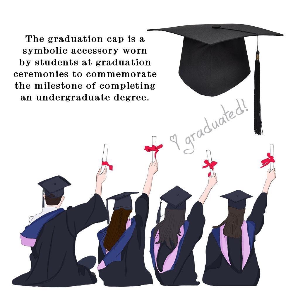 НОВАЯ Выпускная шляпа Черная Взрослая Шапка бакалавра с кисточками Университет Магистр Поздравление Выпускной Вечер Украшения Принадлежности