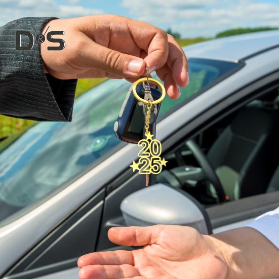 Титановый стальной брелок 2025 номер звезда шарм тонкое мастерство брелок сумка подвеска брелок украшение