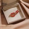 Decorative Pin Rhinestone Flower Brooch Pin, Bow Deer Red Lip Lapel Electroplated Dress Suit Hat Bag Clothing Accessories, Elegant Jewelry for Women
