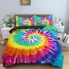 Rainbow Printing Bedding Set Colorful Stripe Duvet Cover Set Soft,Comfortable And Breathable King Queen Size Bedclothes Set 3Pcs