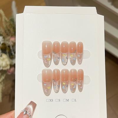 Сладкий персиковый оттенок Love Whitening Blush Весна и лето Dopamine French Cat Eye Расписанная вручную Love Wear Armor