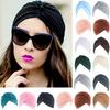 Solid Color Women Pleated Ruffle Turban Cap Muslim Head Scarf Hat Chemo Knit Tied Headwrap