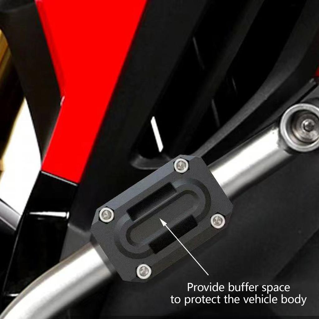 Motorcycle Bumper Blocks, Motorcycle Engine Bumper Guard Block Drop Protection for 22mm 25mm 28mm