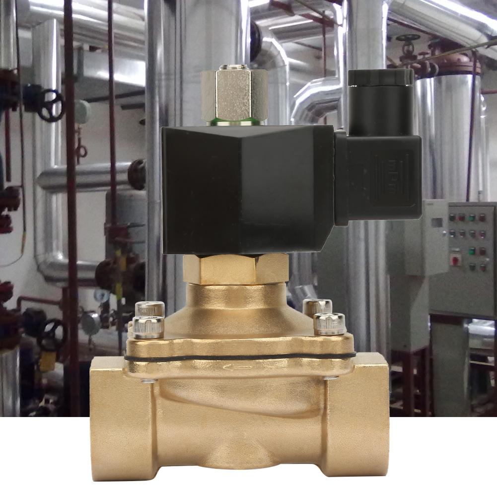 Контроллер жидкости G1 Электромагнитный клапан DN25 НЗ Латунный электромагнитный клапан(12 В постоянного тока)