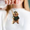 Baseball Dog Acrylic Hanging Decoration Home Indoor Christmas Tree Car Rearview Mirror 2D Flat Puppy Hanging Ornament Cartoon Animal Pendant