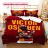 Galatasaray Victor Osimhen Pattern Bedding Home Decoration Birthday Gift ( 1 duvet cover + 2 pillowcase, without core),fan merchandise.