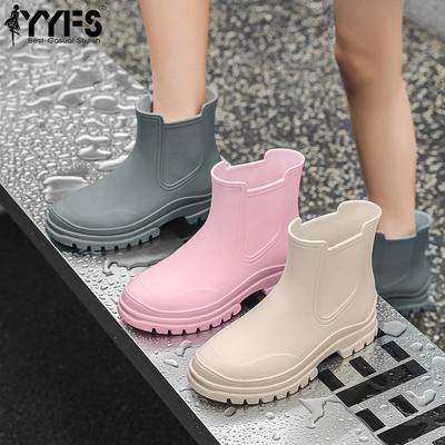 Водонепроницаемые ботинки, Женские садовые галоши, Водонепроницаемые резиновые ботинки Челси, Женские нескользящие резиновые сапоги, Обувь для рыбалки, Водная обувь Botas Lluvia Mujer