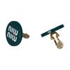 Miu Miu Original Design Acrylic Metal Earrings Women Earrings Green 105194493