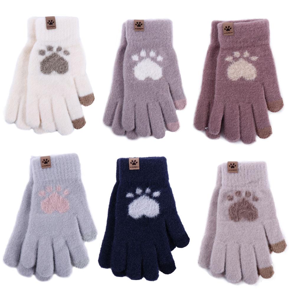 Кошачья лапка плюс бархатные эластичные перчатки для любви женские перчатки шерстяные варежки перчатки для вождения