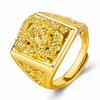 Ring Vietnamese Gold-plated Jewelry Brass Gold-plated Jewelry Square Dragon Ring Opening Men's Dragon Pattern Ring Ring