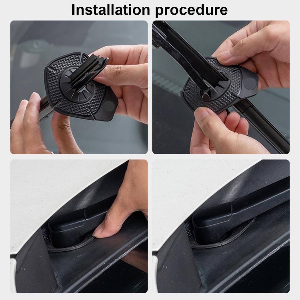 2Pcs Car Wiper Hole Protective Cover Silicone Wiper Arm Bottom Protection Pads Wiper Dust Jacket Universal
