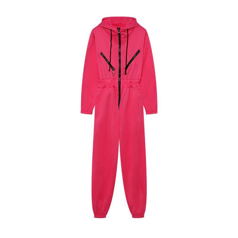 Women's Zipper-Hooded Sports Casual Jumpsuit 2022