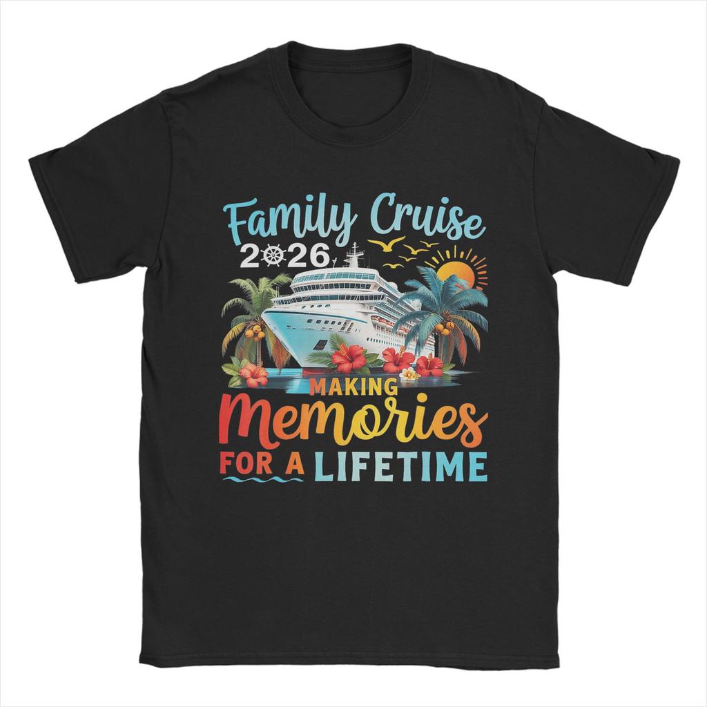 Unisexs TShirts Family Cruise 2026 Family Cruise Vacation Summer Party Funny Cotton Tee Shirt Short Sleeve T Shirts Clothes