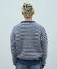 SUPERSUB Striped Oversized Crop Knit - Navy
