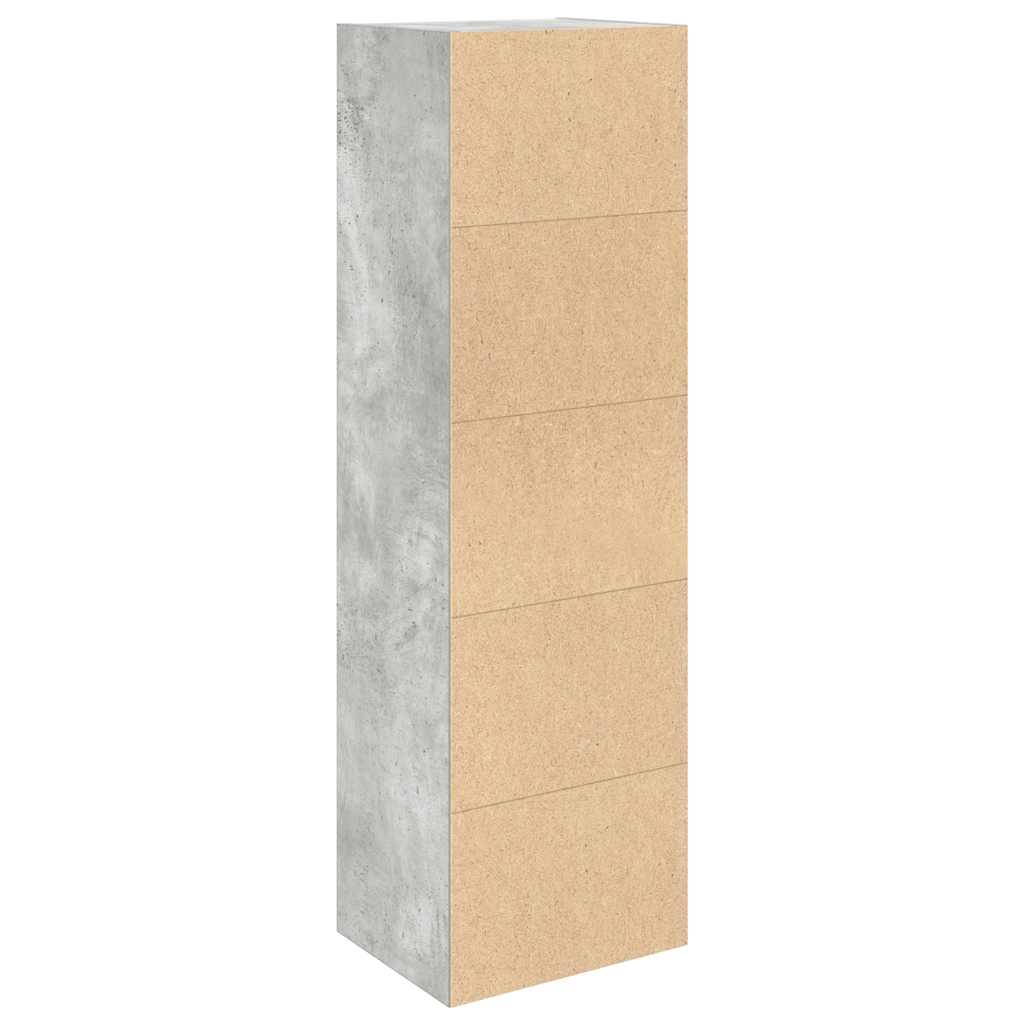Vidaxl Regał, Szarość Betonu, 31X24X102 Cm, Materiał Drewnopochodny