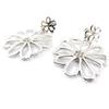 [J4032] - Silver 'Flora' Designer Earrings