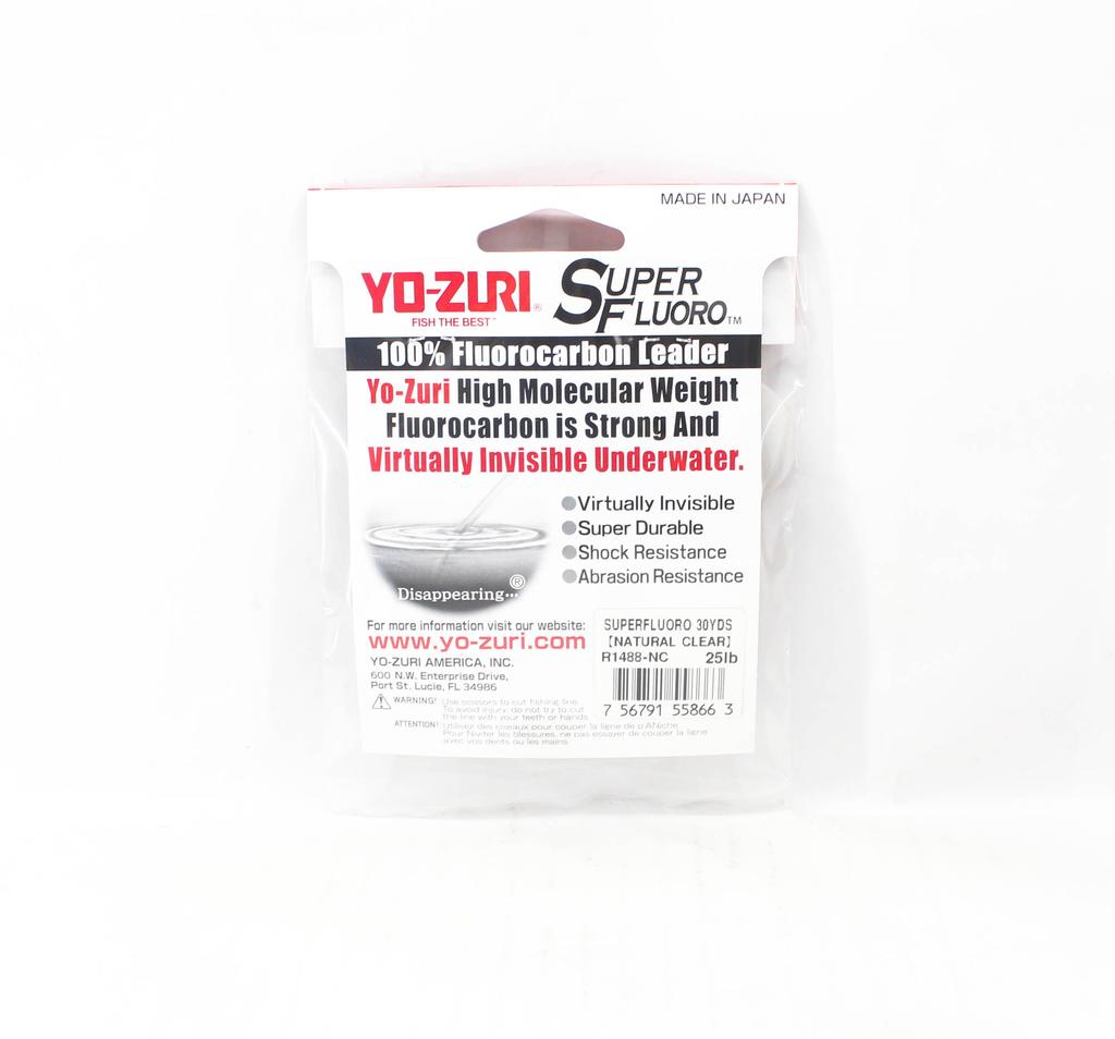 Yo Zuri Поводок из суперфторуглеродного фторуглерода 30 ярдов 25 фунтов 0,457 мм R1488-NC (8663)