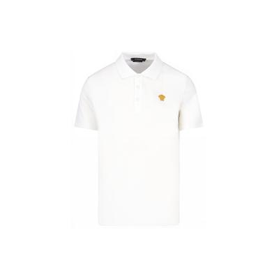 Medusa Logo Embroidered Short Sleeved Polo Shirt 1008492-1A06071-1W000