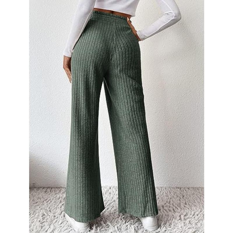 Женские модные повседневные однотонные брюки с высокой талией и принтом, брюки и капри