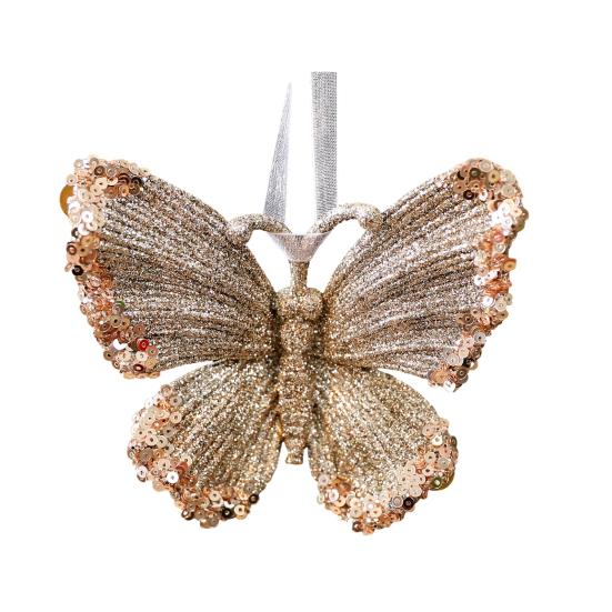 Блестящие пайетки Рождественское украшение Шампанское Балерина Танцовщица/Снежинка/Бабочка Подвесное украшение для Рождества