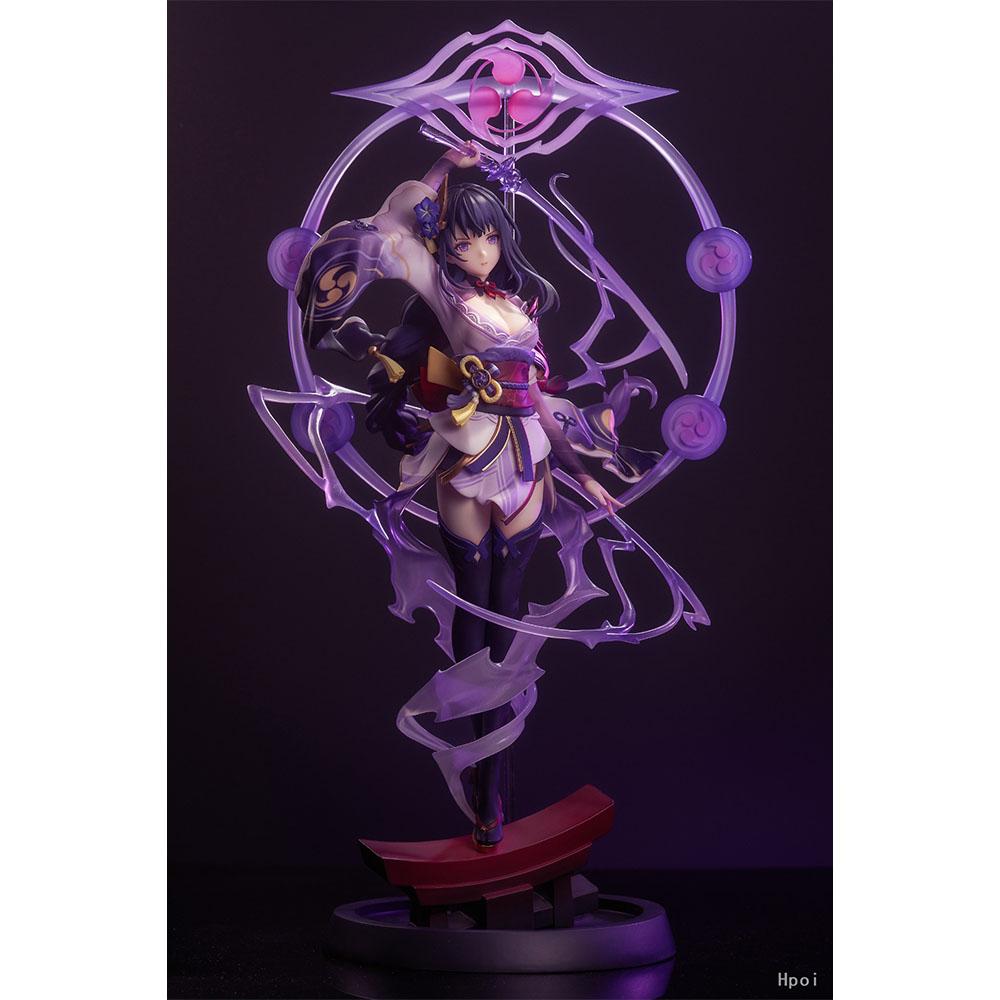 23CM Anime Game Genshin Impact Raiden Shogun Figure Cute Cool Anime Model Toys Gifts Collection Action Figure  Ornaments PVC