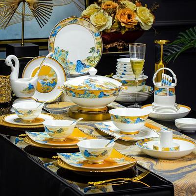 Роскошный керамический столовый сервиз Wei Yi Jingdezhen
