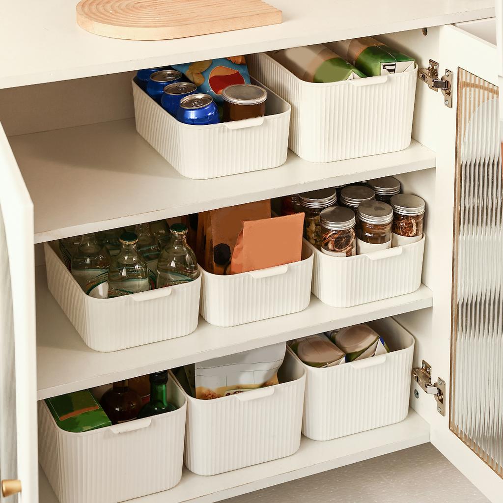 Многофункциональный шкаф Пластиковая корзина для хранения Большая вместимость Организация хранения С ручкой Для ванной комнаты Кухни