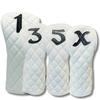 Чехол для головки клюшки для гольфа стеганый для fairway wood utility совместим с 1W 3W 5W UT доступен 5 цветов 2 типа стильный мужской женский.