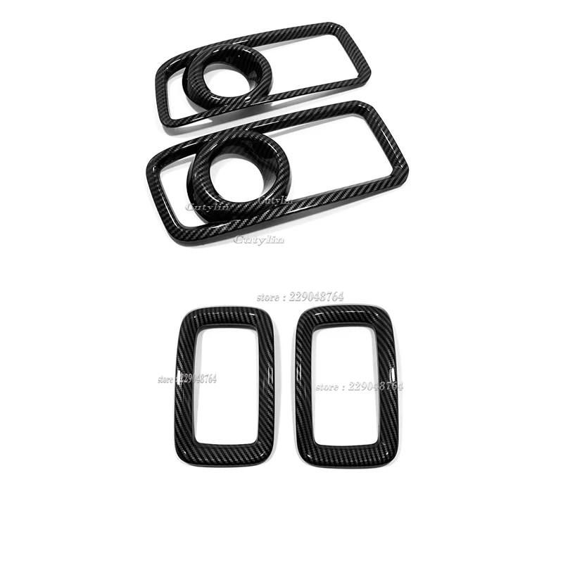 For GWM Great Wall Tank 300 Black Front Rear Fog Light Trim Fog light Lamp Cover Reflective Decor Car Accessoriescutyl