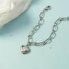 925 Sterling Silver Heart Shape Charm Bracelet & Bangle For Women Wedding Jewelry Accessories Sl036