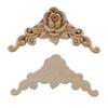 Furniture Parts Wooden Figurines Crafts Corner Appliques Frame Wood Carved Woodcarving Decorative