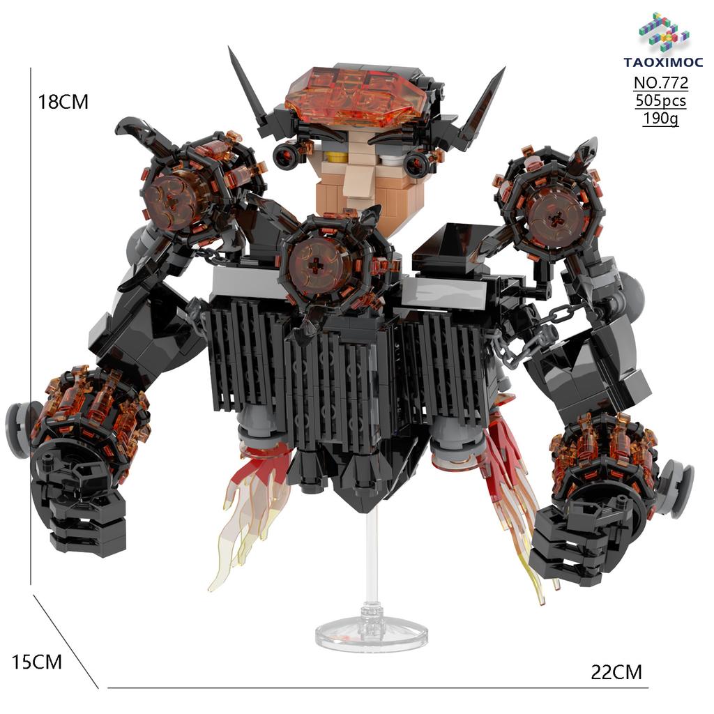 MOC Игрушки из кубиков Модель Совместимый Робот с Туалетом Скибиди Абстрактные Строительные Блоки Монитор Телевизор Динамик