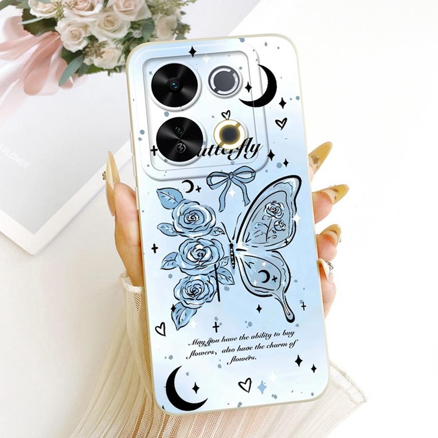 For Itel P65 4G Phone Case Cute Rabbit Painted Liquid Soft Silicone Bumber Shell For Itel P 65 4G Capa P671L Back Cover