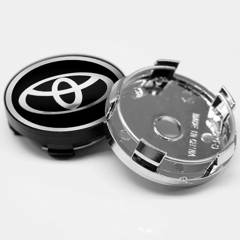 4Pcs 56mm 60mm 62mm 57mm Car Wheel Center Hub Cap Stickers Accessory For Toyota Rav4 Yaris Avensis Corolla Camry crown Rim Cover