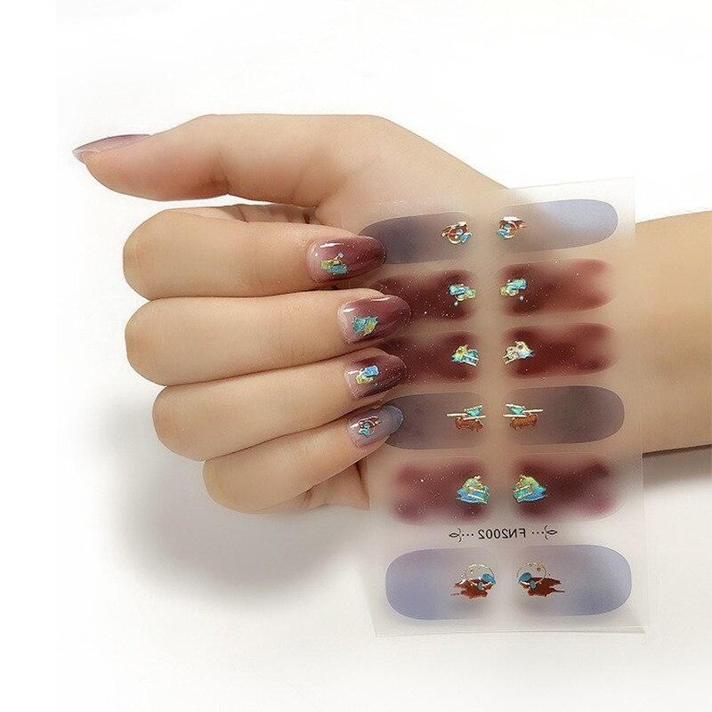 Наклейки для ногтей, бронзирующие, модные, с полным покрытием, наклейки для ногтей, маникюрные летние простые наклейки для ногтей, аксессуары для искусства, сделай сам, инструмент
