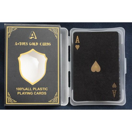Azletoz [Включает эксклюзивный футляр] 1+1 черная игральная карта + роскошная золотая игральная карта 24 карата (всего 2 водонепроницаемых ромбовидных узора),игра Корея