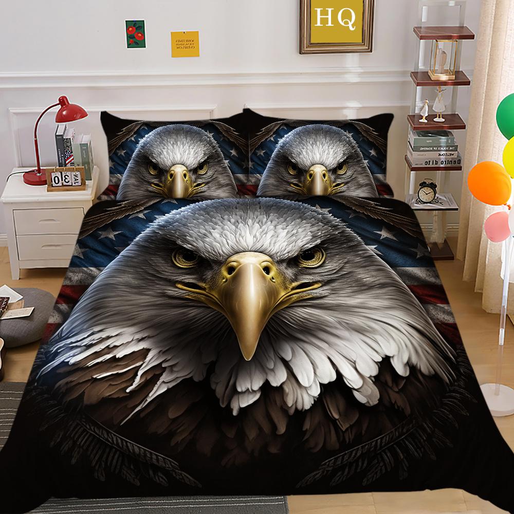 3D Printing Duvet Covers Eagle Bedding Cover King Size Home Bedding Superior Microfiber Bedroom Decor
