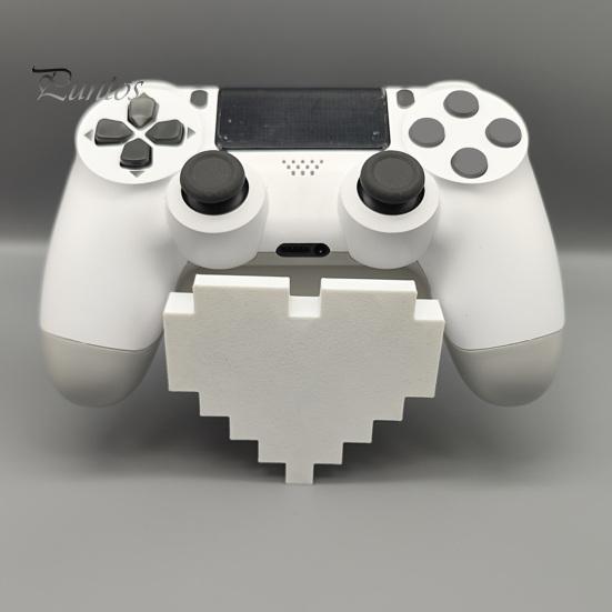 Стойка для игровых контроллеров, 3D-печатная подставка, Пиксельное сердце-любовь, Стойка-держатель для геймпадов, Декоративный держатель для консоли, Организатор игровых аксессуаров