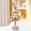 Cute Bear Stuffed Animal Plushie With Short Velvet Fur Keychain For Women Decor